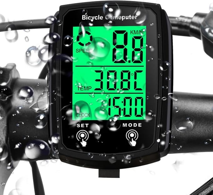 Kilometerteller Fiets - Fietscomputer draadloos - Snelheidsmeter Waterdicht - Wielersport