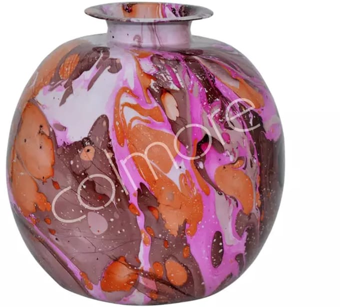Colmore by Diga vaas-Iron Fuchsia enamel-Ø35x35x35cm