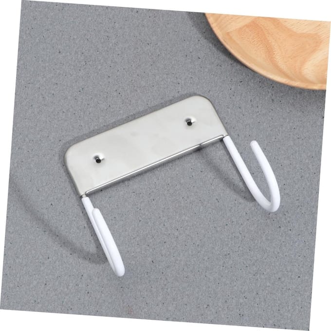 Strijkplankhouder Haken - Strijkijzer Opberger - Strijkplank Opbergen - Stevig RVS - 13 x 12.5 cm - Wit