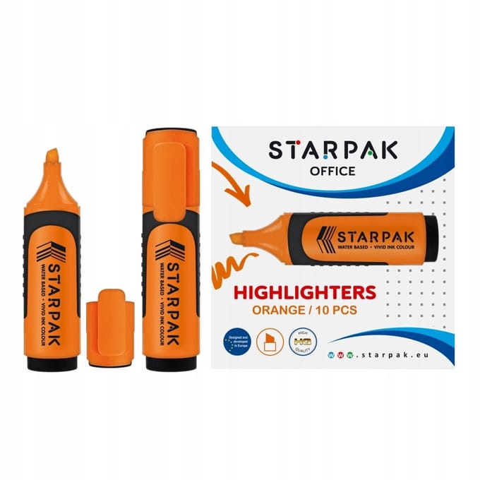 Starpak Oranje Markeerstiften Set - 10 Stuks