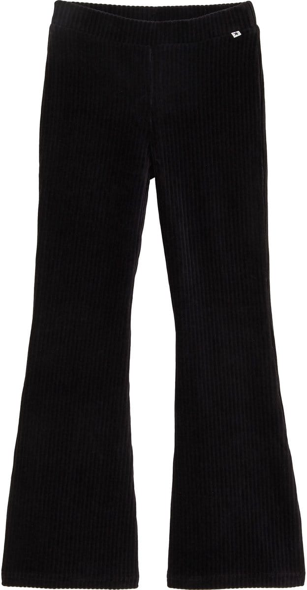 WE Fashion Meisjes velvet flared legging van ribstof
