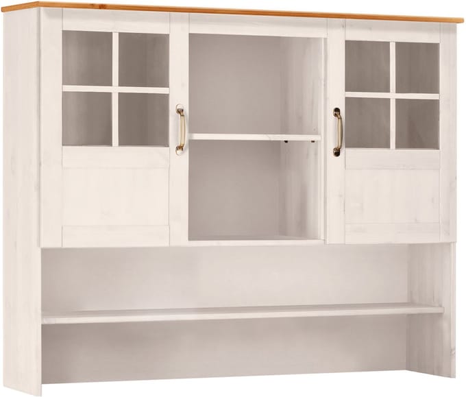 Alby-Hutch - 2 Glasdeuren - Wit Grenen