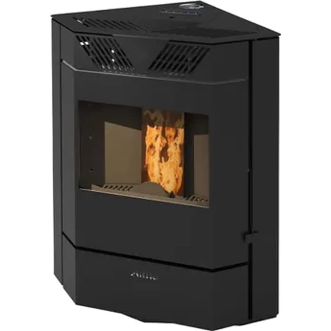Qlima Pelletkachel Isotta 94 S-line - 9,8kw - Zwart