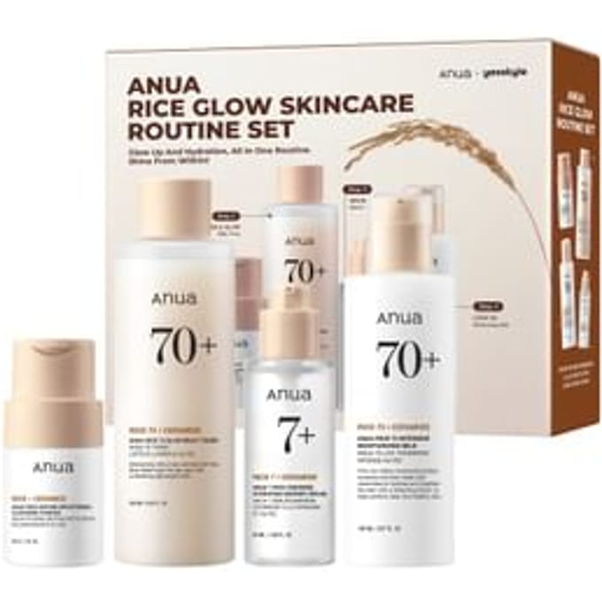 Anua - YesStyle Exclusive Rice Glow Skincare Routine Set - Huidverzorgingsset