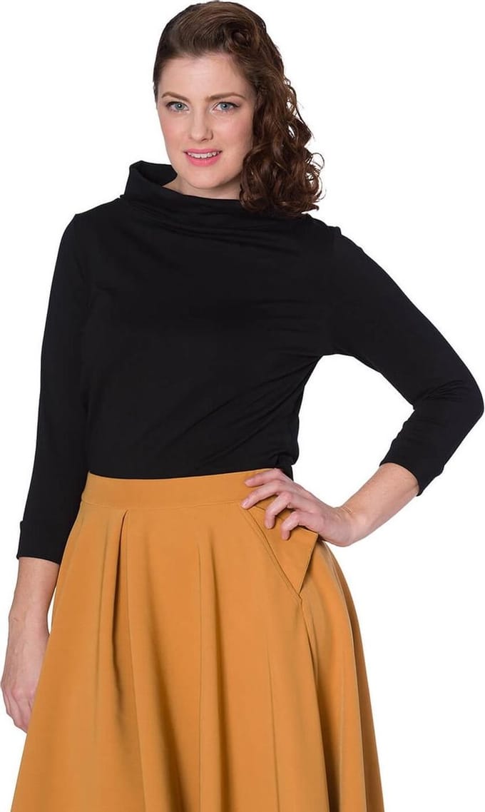 Dancing Days - KATY Longsleeve top - L - Zwart