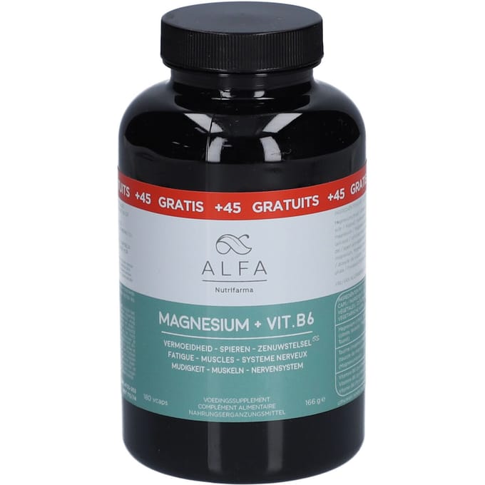 Alfa Magnesium + Vit B6 180 Capsules