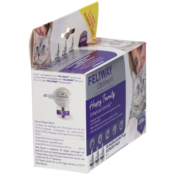 FELIWAY Optimum Navulling 3-Pack - Anti stressmiddel - 48 ml x 3