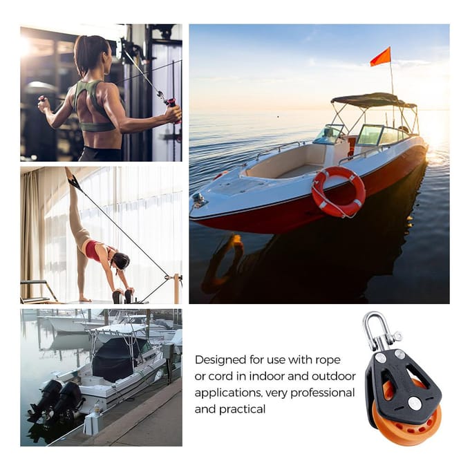 Zeilboot Katrol Nylon Kraan Katrol Blok Hef Enkele Katrol Draaibare Zeil Katrol Type 1