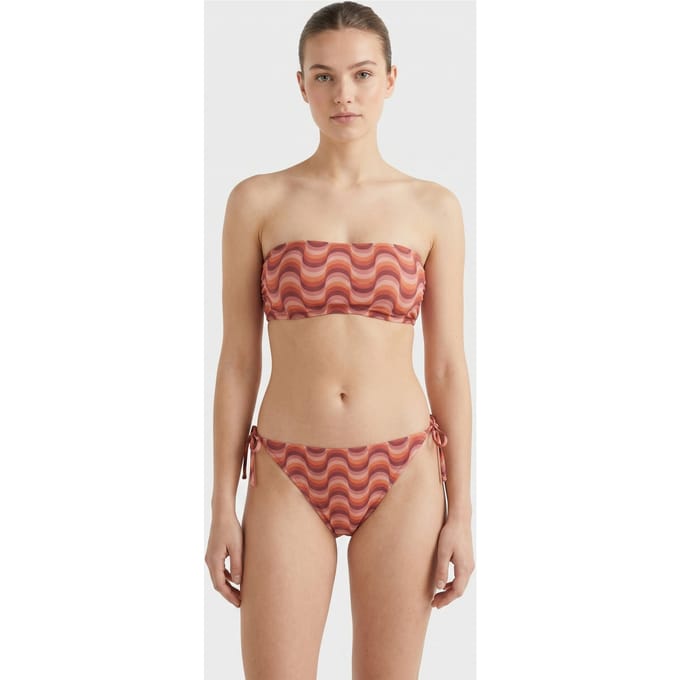 Shiwi Side Strap Bikini Bottom Groovy Wave Frozen Choco Brown Taglia: 44 | Bikini Outlet | Donna | Marrone