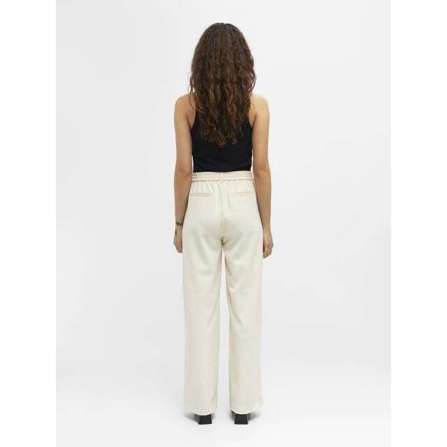 Object Objlisa Wide Pant Broeken Dames - Zand - Maat 42