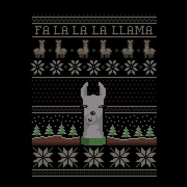 Fa La La La Llama Dames T-Shirt - Zwart - 3XL