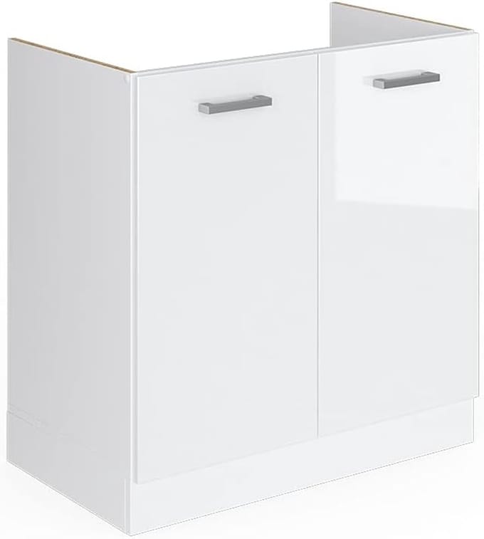 Spoelbakonderkast 80 cm Wit - Modulaire Keukenkast Basismodule