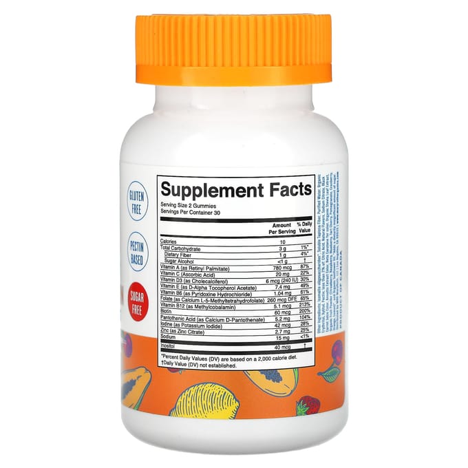 MaryRuth's, multivitamines pour adultes, fraise, papaye, saveur super punch, 60 bonbons gélifiés