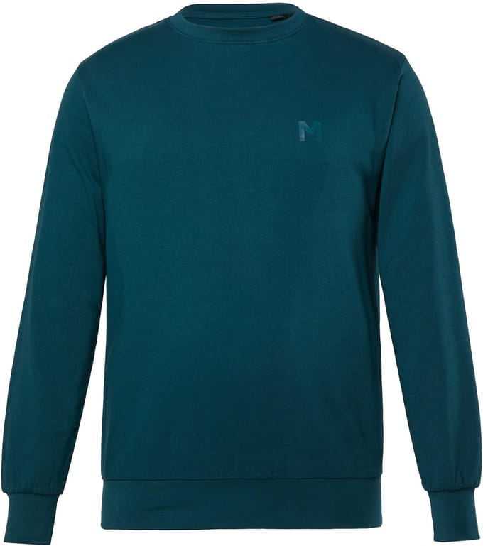 Men Plus - Heren - Sweatshirt basic ronde hals - Diepgroen - Maat L