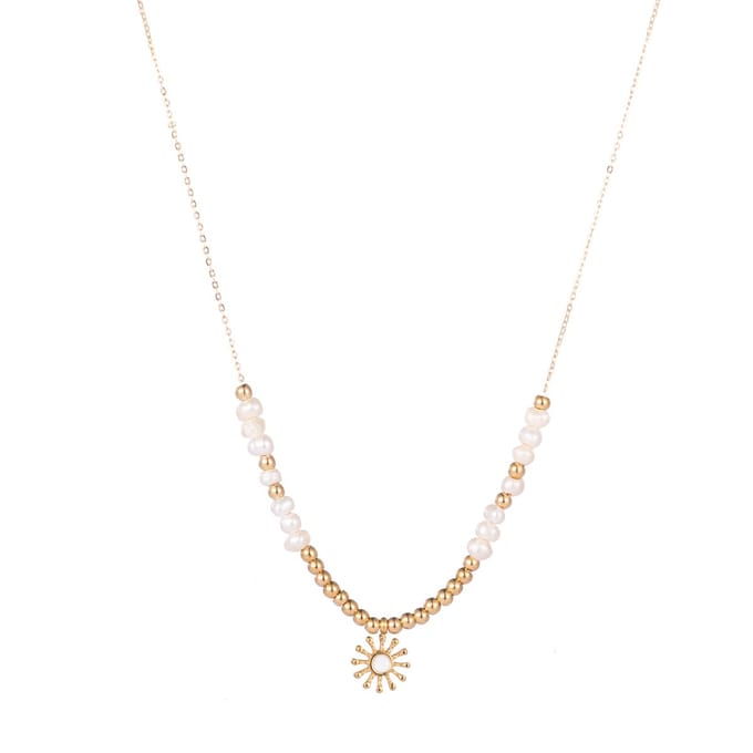 Go Dutch Label Collier pearly zon Goud