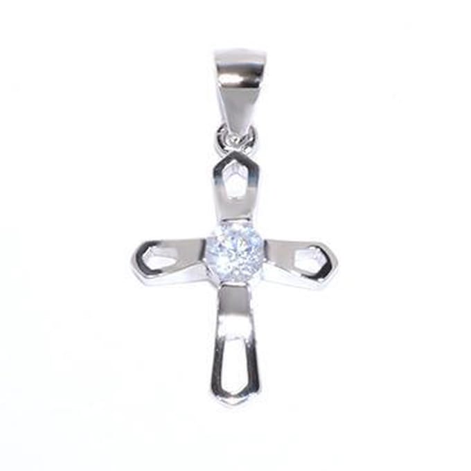 Blinx Jewels Zilveren Hanger Kruis Steen Zirkonium