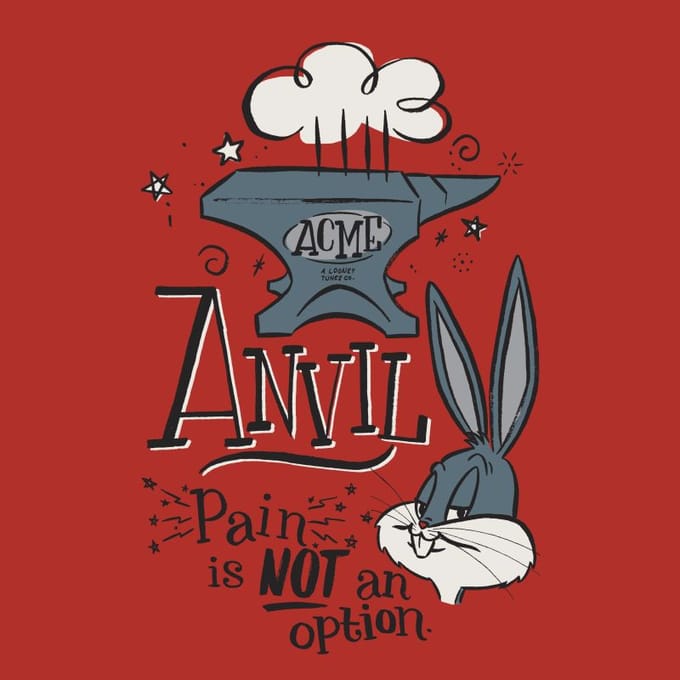 Looney Tunes ACME Anvil Men's T-Shirt - Red - S