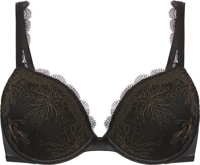 Simone Pérèle - Singuliere Push-Up BH Zwart - maat 80B - Goud/Zwart