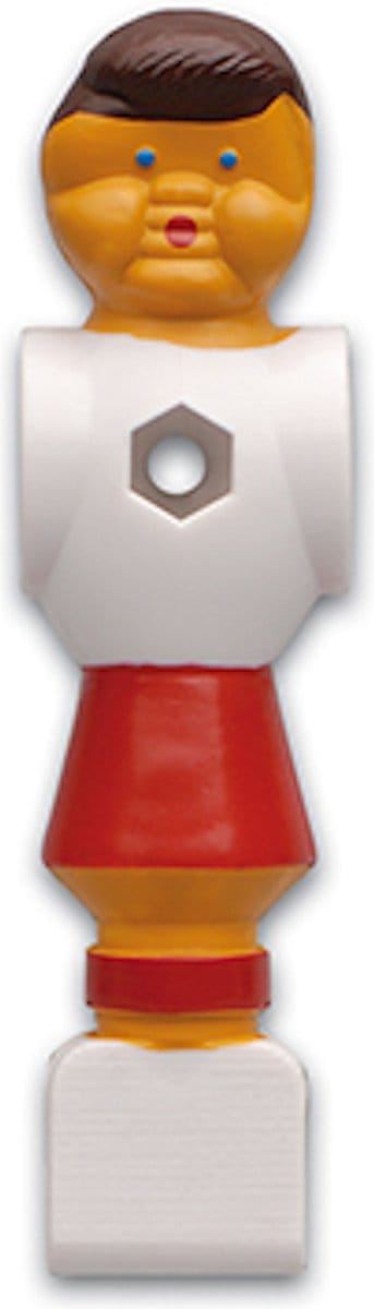 Tafelvoetbal poppetje Rood/wit diameter gat 16 mm