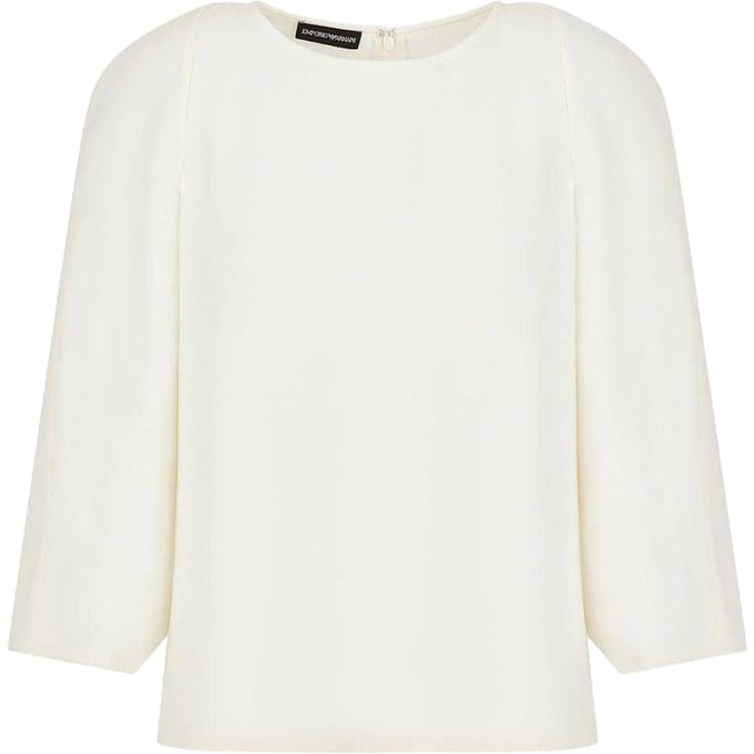 Emporio Armani Dames Effen Top (Wit)