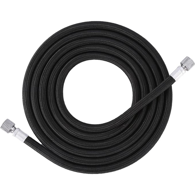 1.8M EVA Gevlochten Airbrush Slang Luchtslang 1/8 -1/4  Adapter Fitting Einden Koppeling black