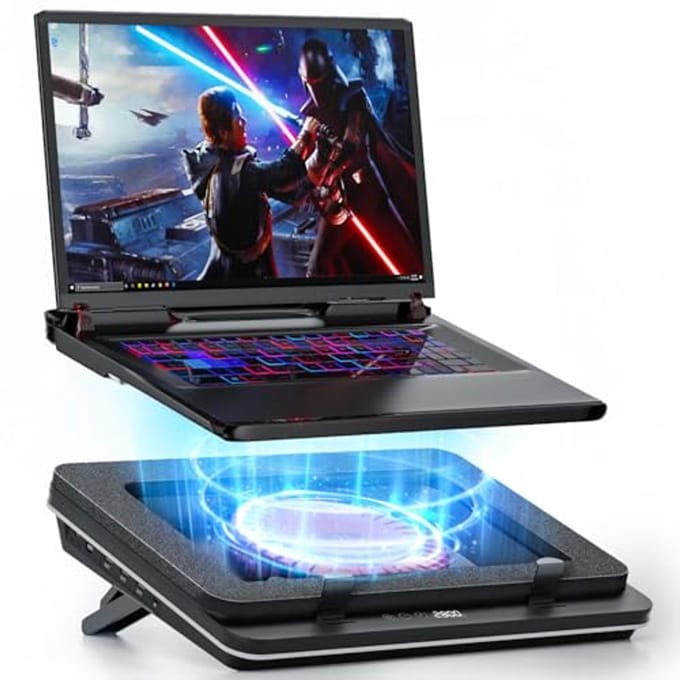 Laptopkoelpad met Turbo Ventilator voor Gaming Laptops - 14 tot 19,3 inch