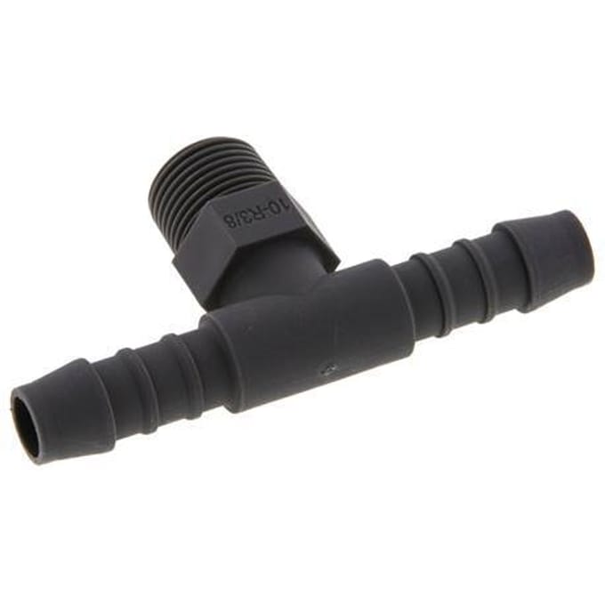 10 mm & R3/8'' PA 6 T-slangpilaar met buitendraad [5 Stuks]