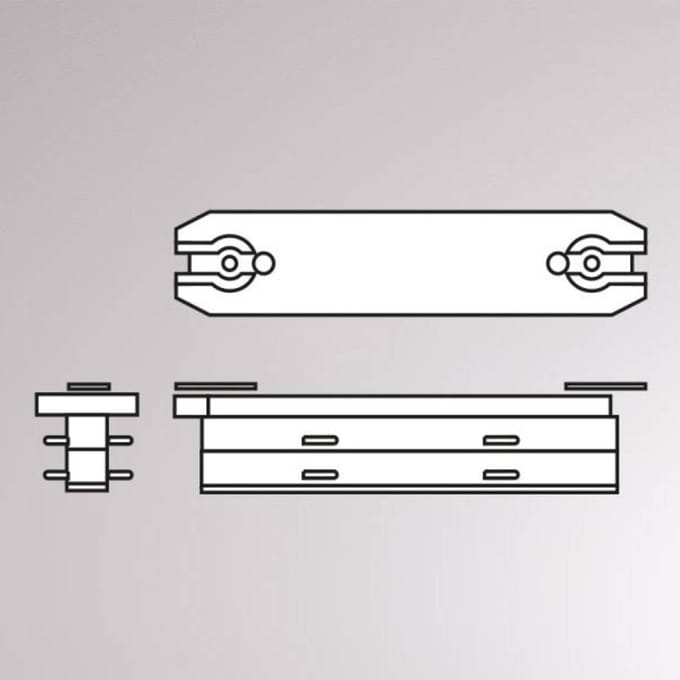 Molto Luce Lineaire connector voor Volare rail, 70 mm