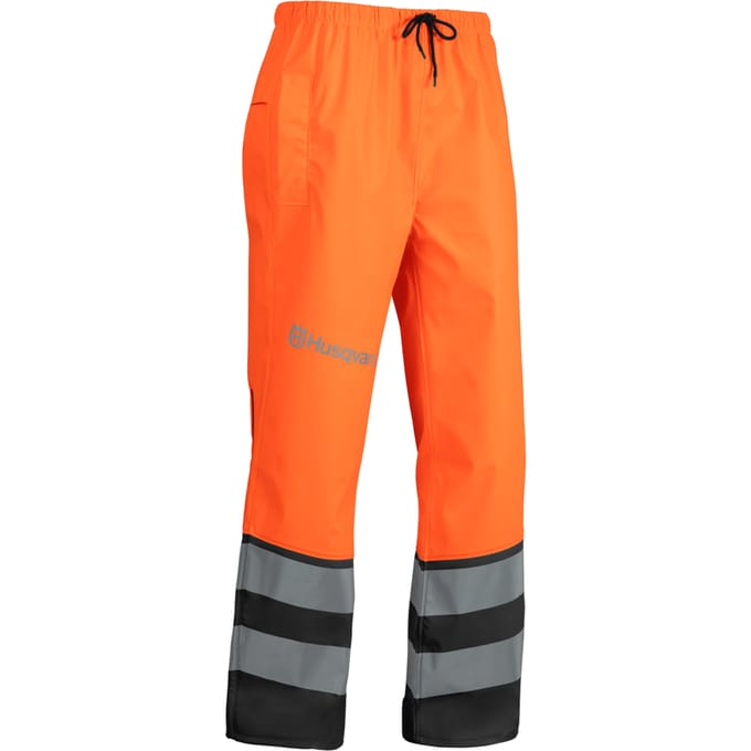 Rain trousers protect high-viz