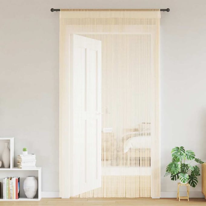 vidaXL - Draadgordijnen - 100x250 - cm - crème - 2 - st