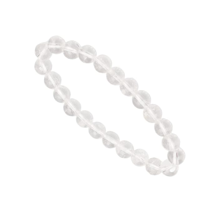 8mm Kralen Armband Genezing Elastisch Rekbaar Meditatie Kralen Armband voor Vrouwen Mannen Wit white