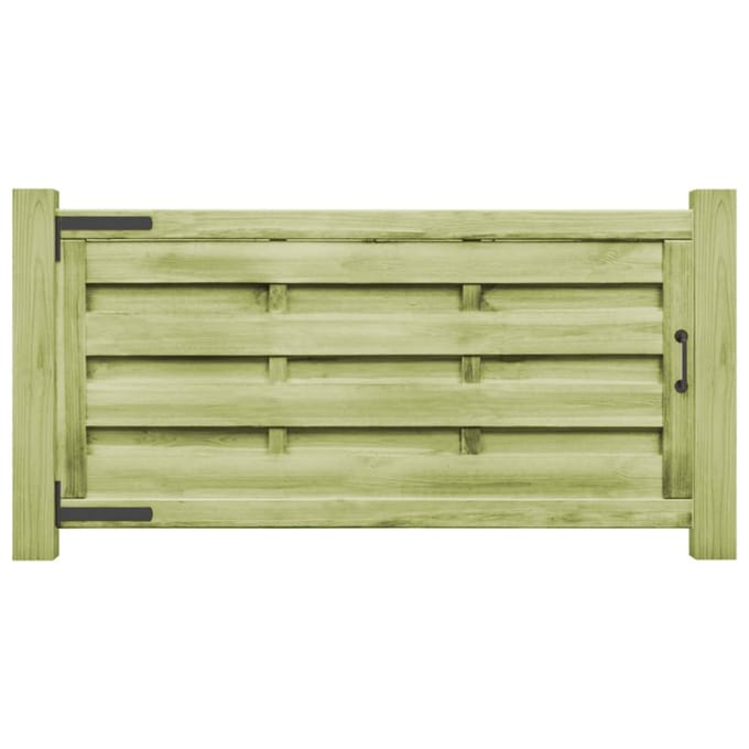 vidaXL - Poorten - 2 - st - 150x75 - cm - geïmpregneerd - grenenhout - groen
