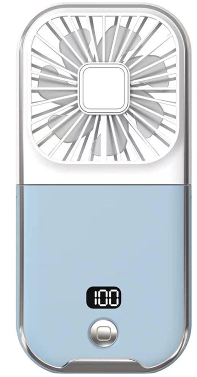Mini-ventilator, kleine ventilator op batterijen, USB-ventilator, hand- en bureauventilator in één