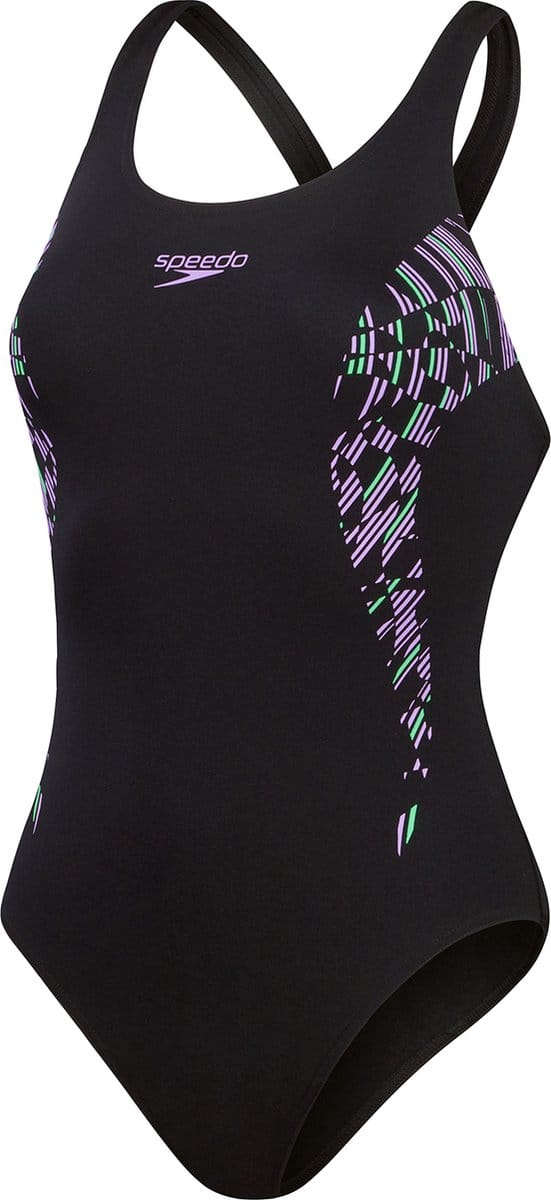 Speedo Placement Muscleback Marine/Paars Sportbadpak - Maat 38