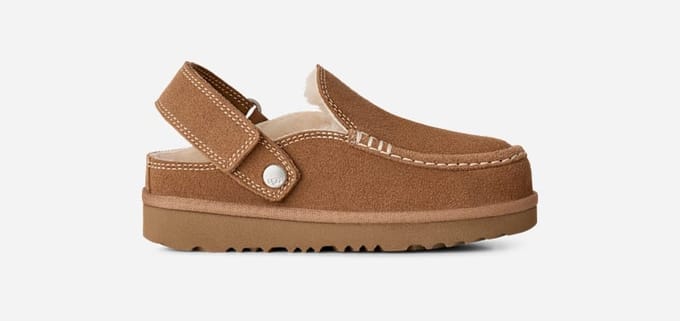 UGG® Goldenstar Evelina Clog in Brown, Size 3, Polyester/Wool