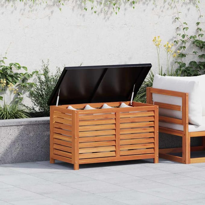 vidaXL - Tuinbox - 90x48x55 - cm - massief - eucalyptushout