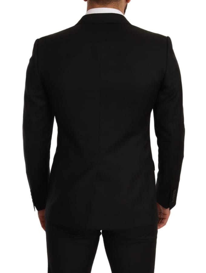 Dolce & Gabbana Mannen Zwart geruit MARTINI SLIM FIT 2 Stuk Suit