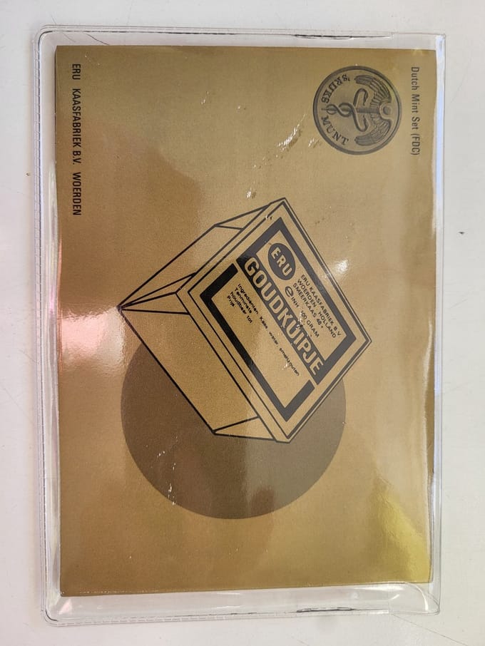 Muntset ERU Kaasfabriek Woerden FDC 1988 met speciale penning