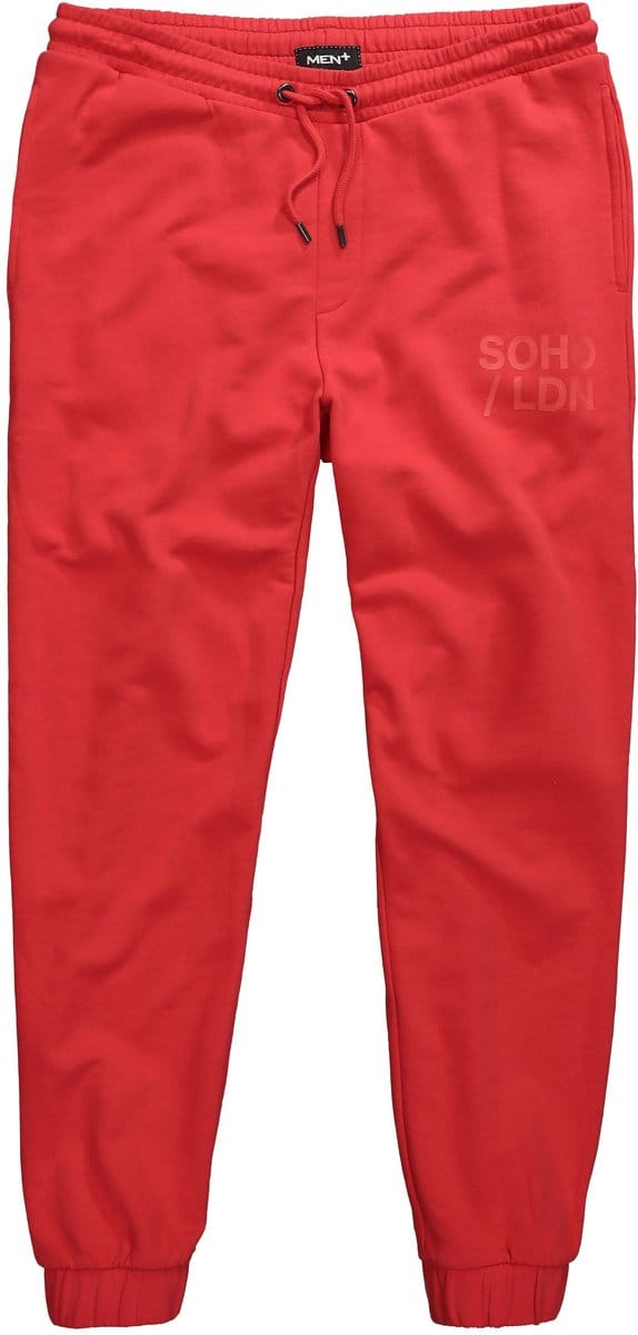 Men Plus - Heren - Sweatpants basic fit elastische tailleband - Chilirood - Maat 3XL