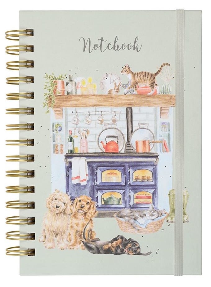 Notebook A5 - 'The Country Kitchen' Dog and Cat - Wrendale Designs - notitieboek