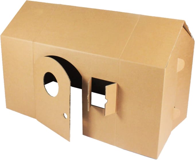 Kartonnen speelhuis - 126 x 62 x 82 cm - Kartent