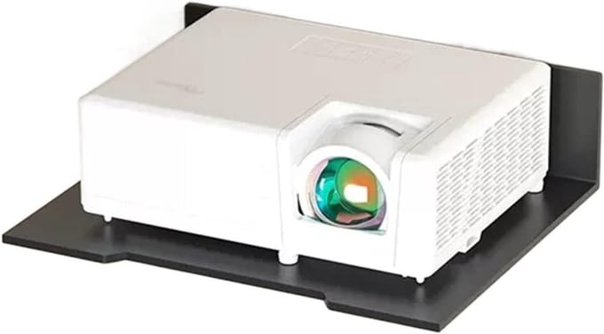 Projector Muurbeugel - Projector Plank - Ruimtebesparend Ophangen - Zonder Boren - Maat M - Zwart