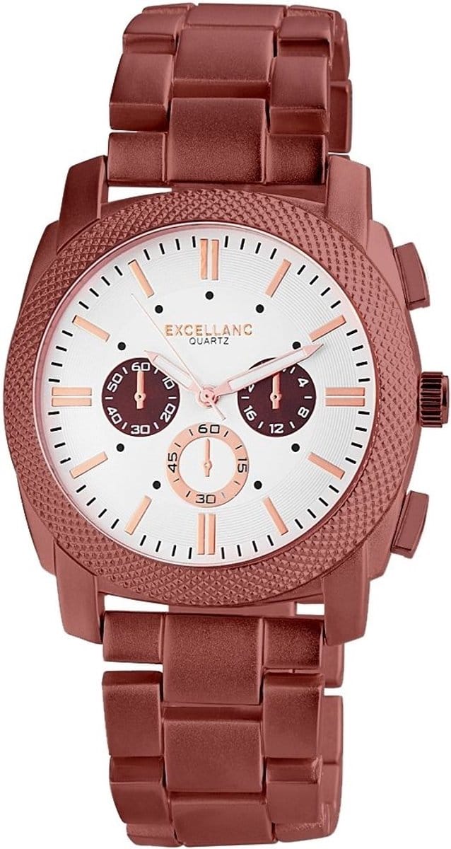 EXCELLANC Herenhorloge metaal Mineraalglas