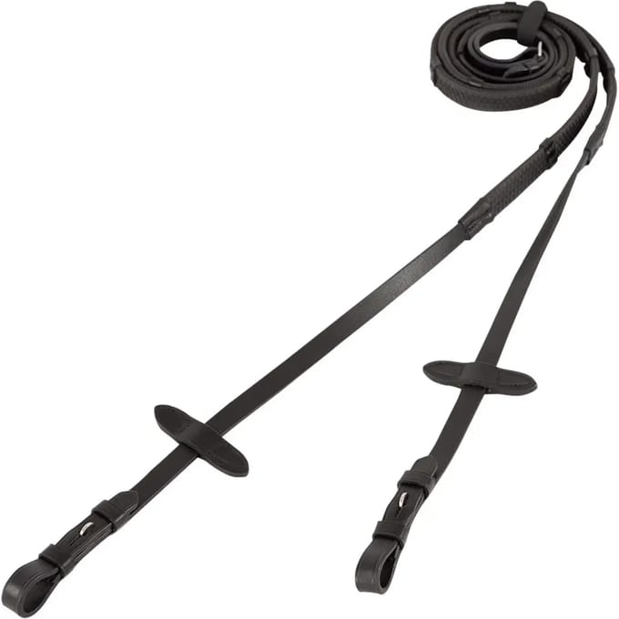 Rubber paardenteugels blinde gesp rond BR Equitation Eventa Pro Grip