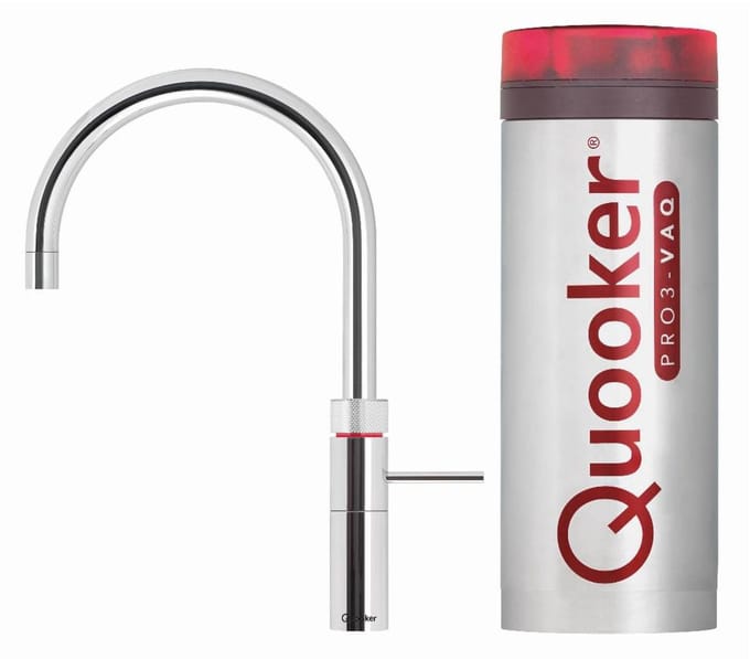 Quooker - Fusion Round Kokendwaterkraan - C uitloop - PRO3 VAQ Reservoir - Chroom