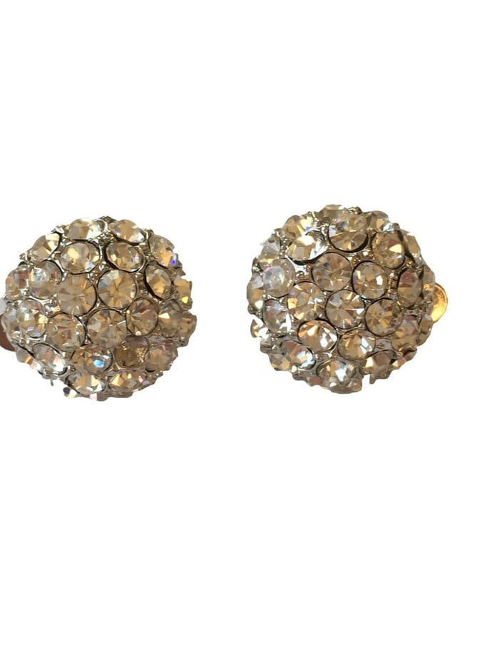 Petra's Sieradenwereld - Clipoorbel wit strass (121)
