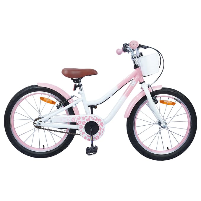 vidaXL - Kinderfiets - 18 - Inch - voor - 5-7 - jaar - oud - Licht - Roze