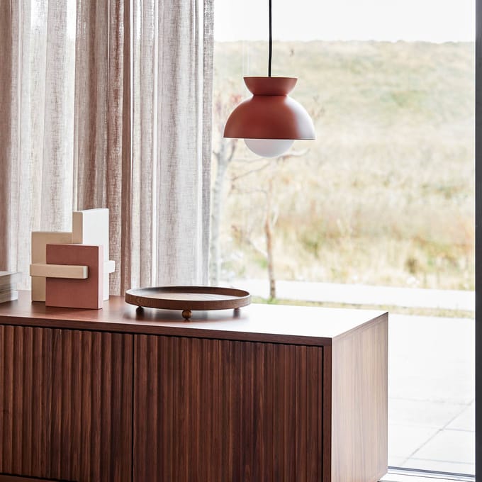 FRANDSEN Vlinder hanglamp, rood, Ø 21 cm