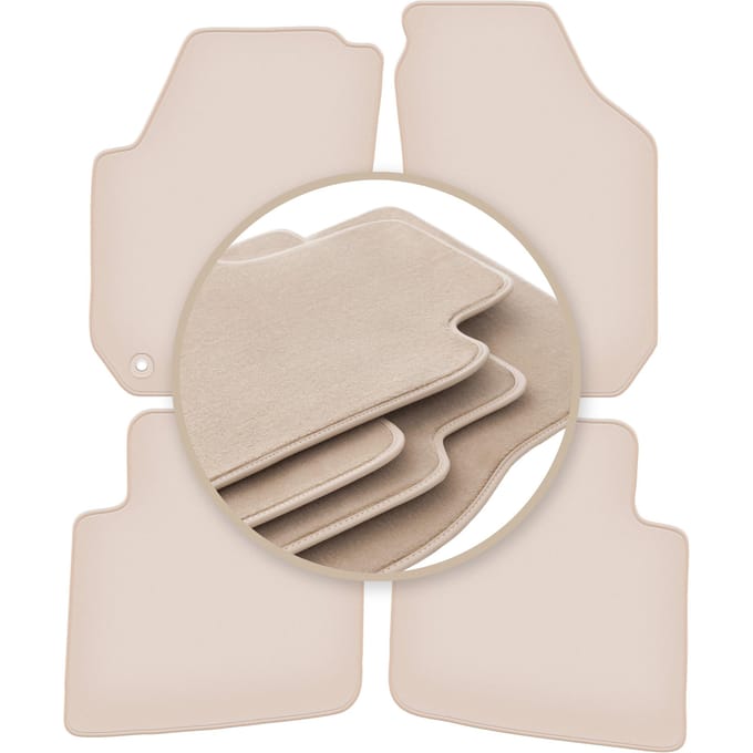 PREMIUM beige vloermatten voor: Skoda Praktik Kombivan 2006-2015
