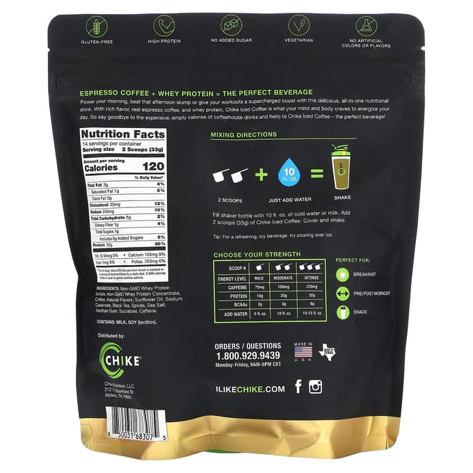 Koffie met Hoog Eiwitgehalte, Chai Latte, 455G(16oz)